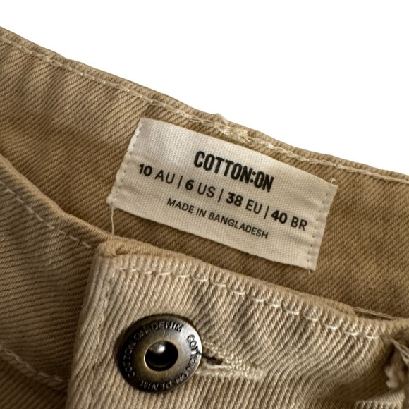 Cotton On Mom jeans womens 6 eco friendly 100% recycled plastic boho minimalist - Picture 4 of 9